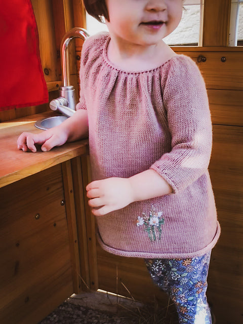 Flowy Kids Blouse Knitting Pattern