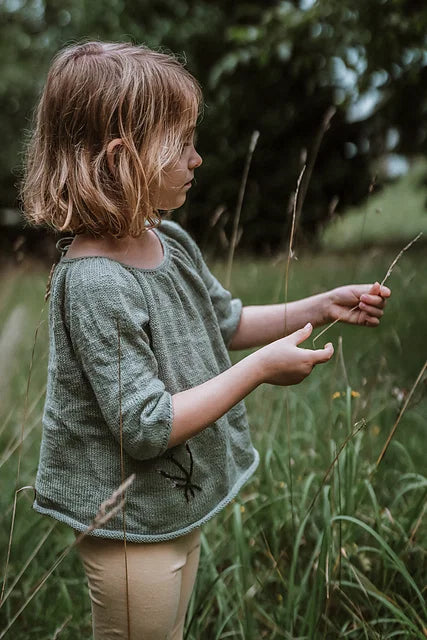 Flowy Kids Blouse Knitting Pattern