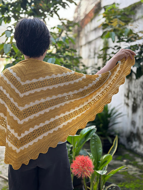 Colorwork Lace Shawl Knitting Pattern