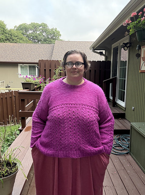 Lace Cable Sweater Knitting Pattern