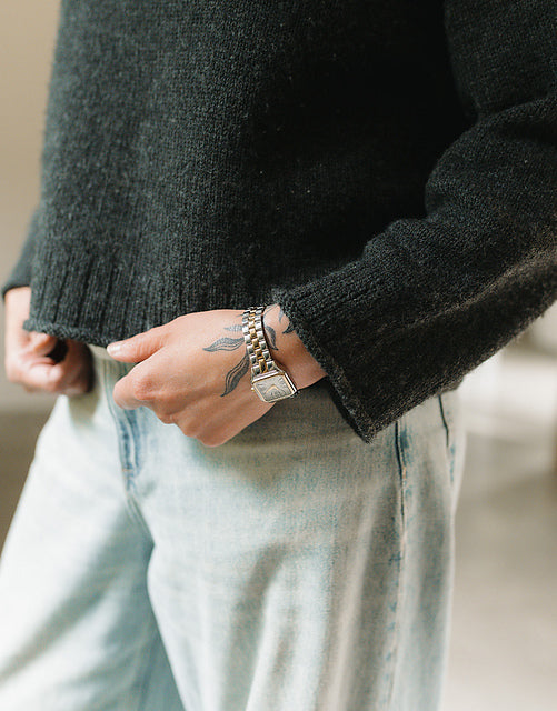 Cropped Raglan Sweater Knitting Pattern