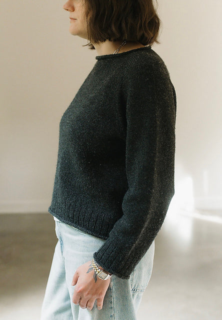 Cropped Raglan Sweater Knitting Pattern
