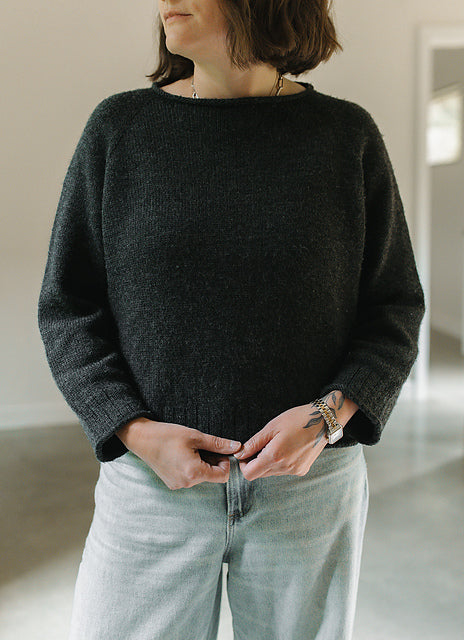 Cropped Raglan Sweater Knitting Pattern