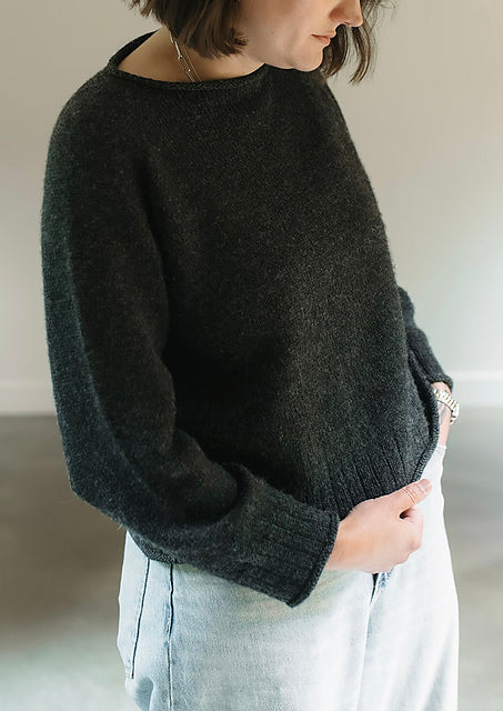 Cropped Raglan Sweater Knitting Pattern
