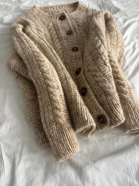 Oversized Cable Cardigan Knitting Pattern
