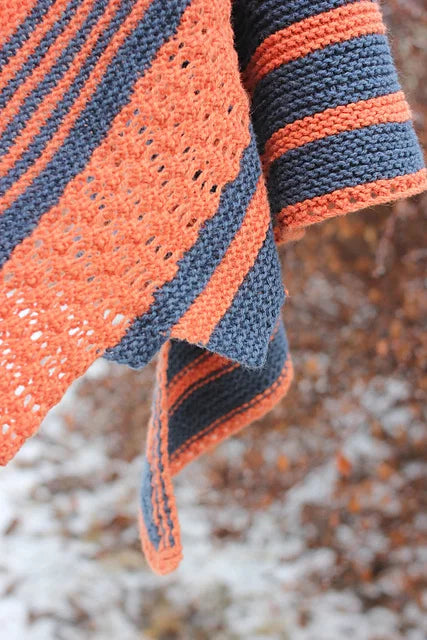 Two Tone Shawl Knitting Pattern