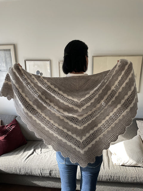 Colorwork Lace Shawl Knitting Pattern
