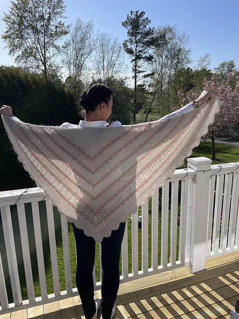 Colorwork Lace Shawl Knitting Pattern