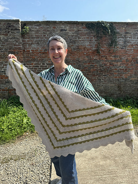 Colorwork Lace Shawl Knitting Pattern