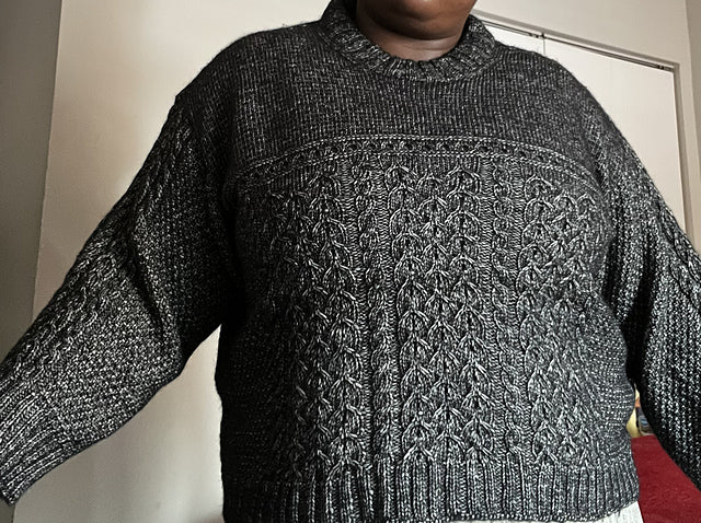 Lace Cable Sweater Knitting Pattern