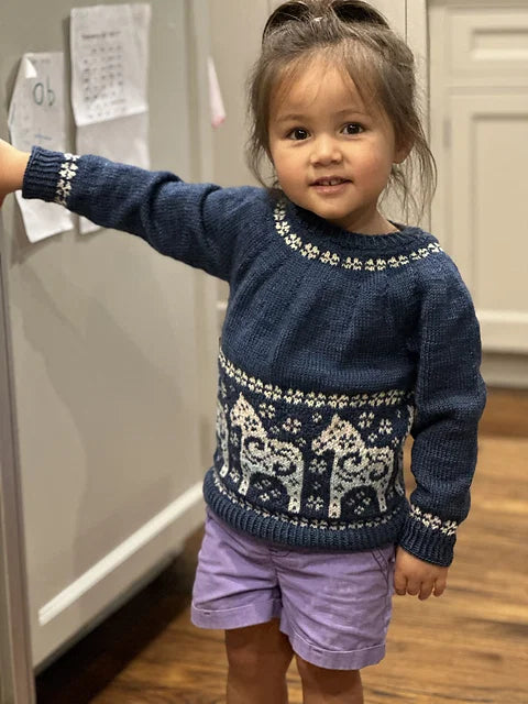 Kids Horse Sweater Knitting Pattern