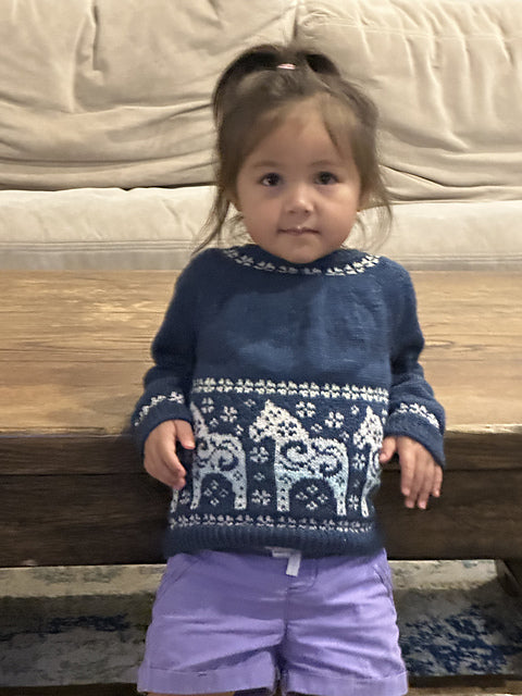 Kids Horse Sweater Knitting Pattern