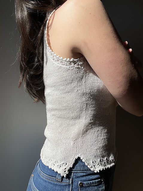 Lace Edge Tank Knitting Pattern
