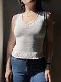 Lace Edge Tank Knitting Pattern