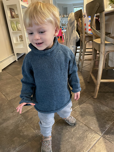 Kids Roll Raglan Knitting Pattern