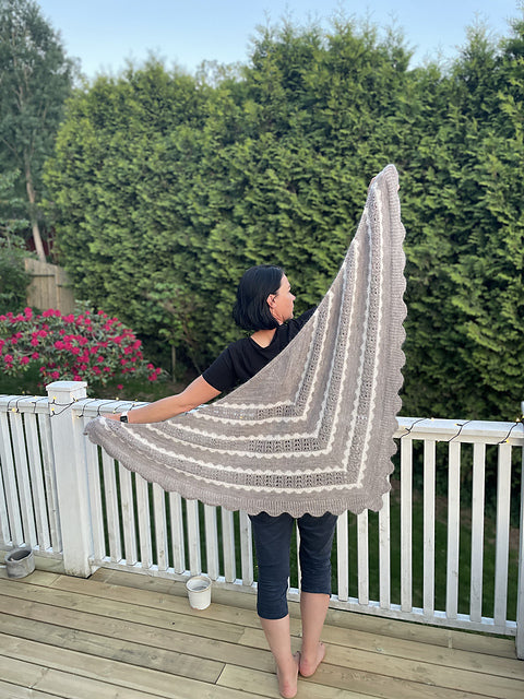 Colorwork Lace Shawl Knitting Pattern