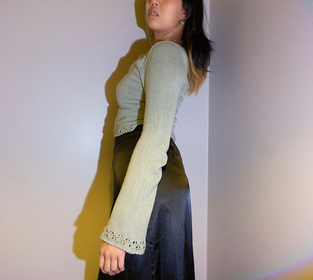 Lace Edge Tank Knitting Pattern