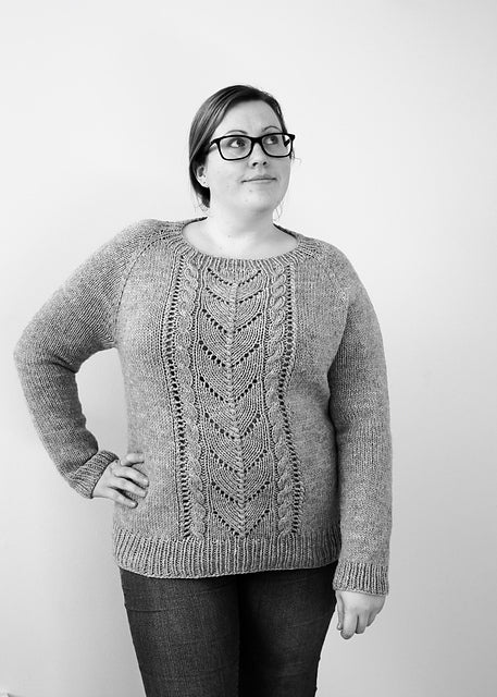 Front Panel Sweater Knitting Pattern