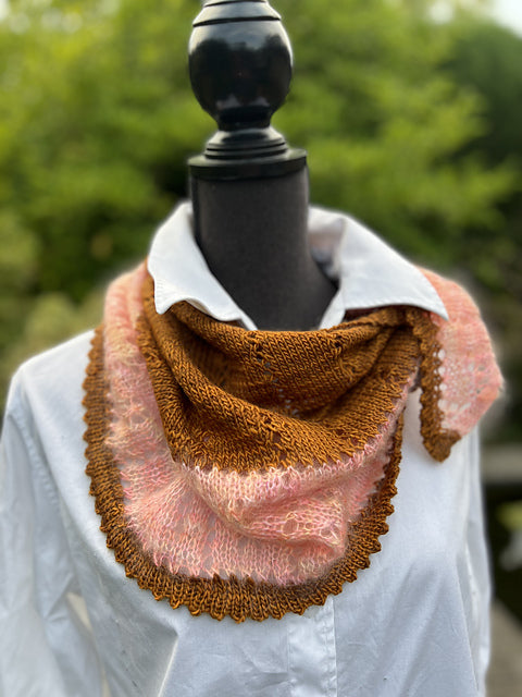 Flower Eyelet Shawl Knitting Pattern