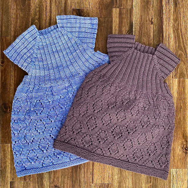 Kids Diamond Dress Knitting Pattern