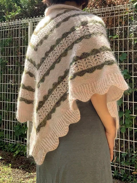 Colorwork Lace Shawl Knitting Pattern