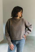 Boxy Rolled Sweater Knitting Pattern