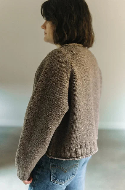 Boxy Rolled Sweater Knitting Pattern