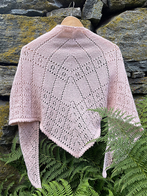Flower Eyelet Shawl Knitting Pattern