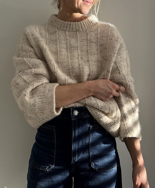 Cable Column Sweater Knitting Pattern