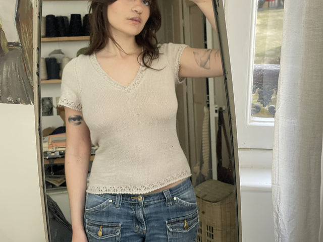 Lace Edge Tank Knitting Pattern