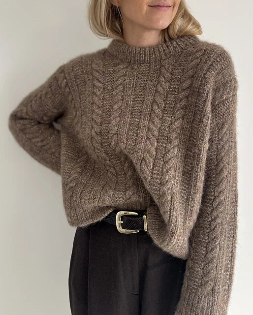 Cable Texture Sweater Knitting Pattern
