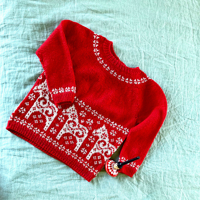 Kids Horse Sweater Knitting Pattern