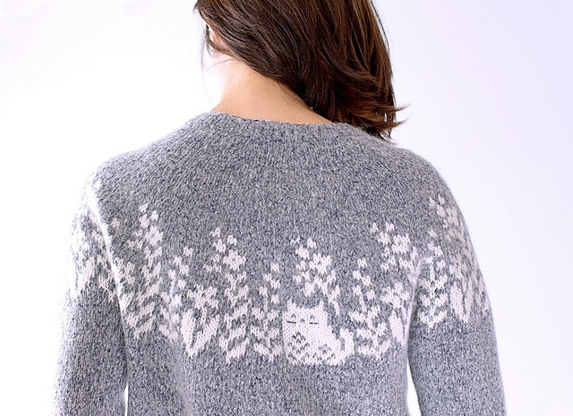 Cat Colorwork Sweater Knitting Pattern