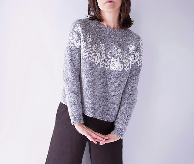 Cat Colorwork Sweater Knitting Pattern