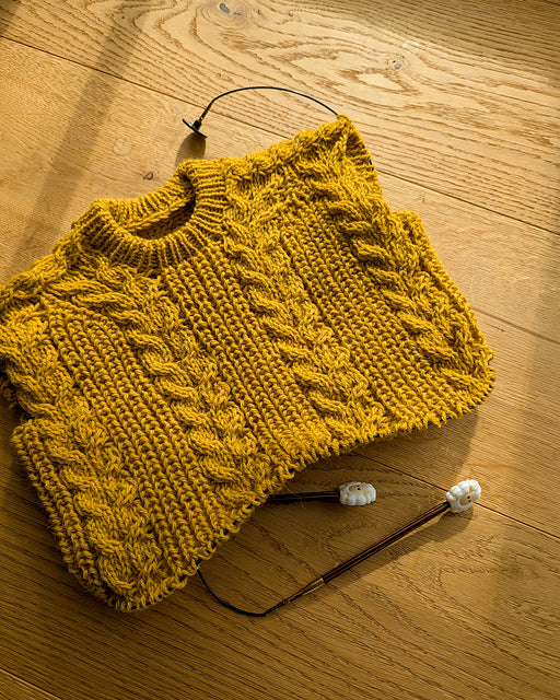Kids Cable Sweater Knitting Pattern