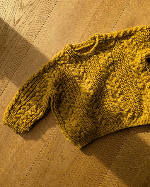 Kids Cable Sweater Knitting Pattern