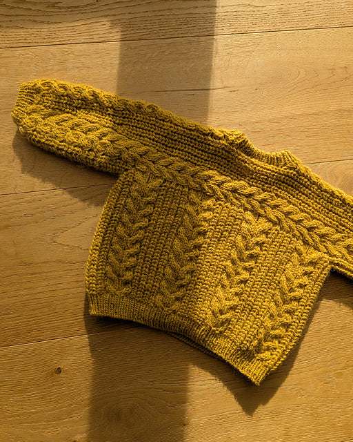 Kids Cable Sweater Knitting Pattern