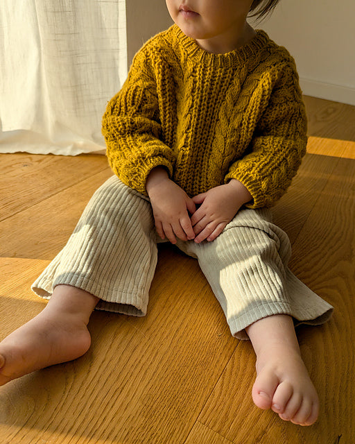 Kids Cable Sweater Knitting Pattern