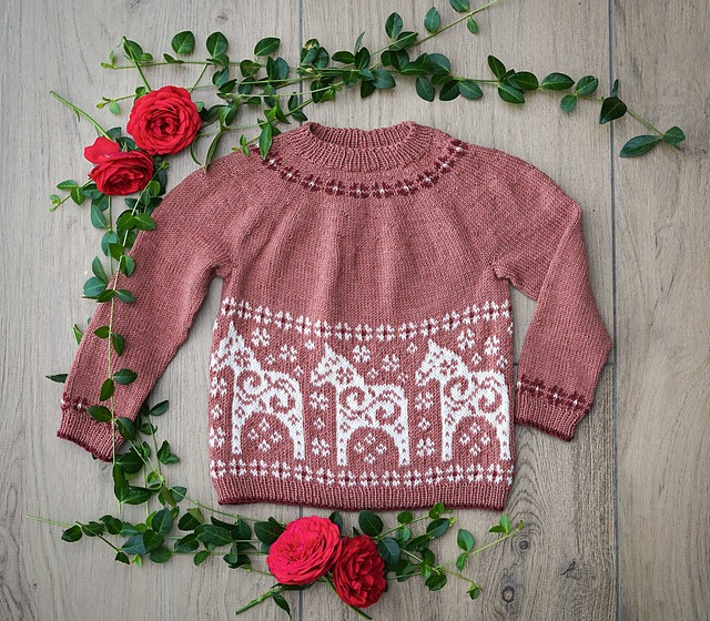 Kids Horse Sweater Knitting Pattern