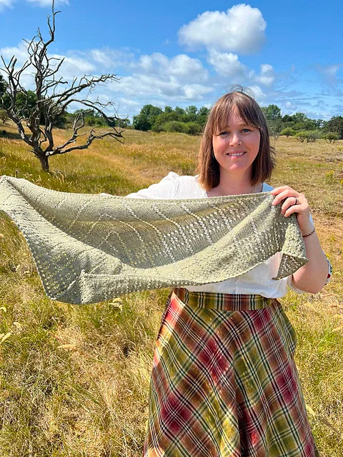 Flower Eyelet Shawl Knitting Pattern