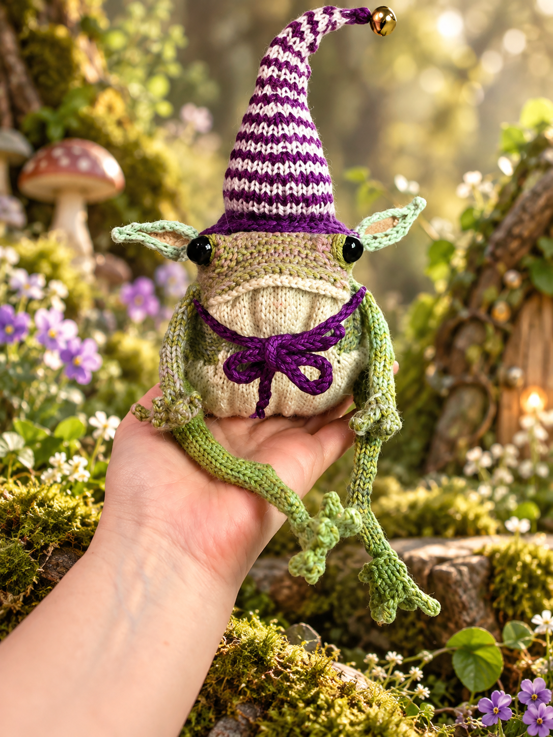 Toad Plush Knitting Pattern
