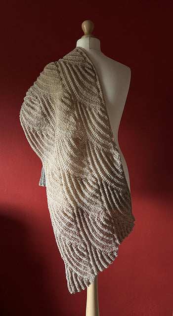 Textured Wrap Shawl Knitting Pattern
