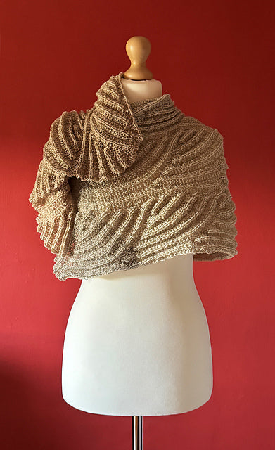 Textured Wrap Shawl Knitting Pattern