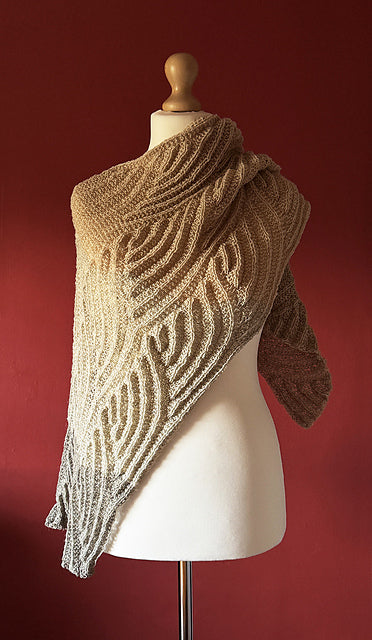 Textured Wrap Shawl Knitting Pattern