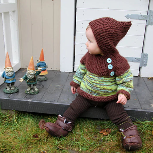 Kids Hooded Sweater Knitting Pattern