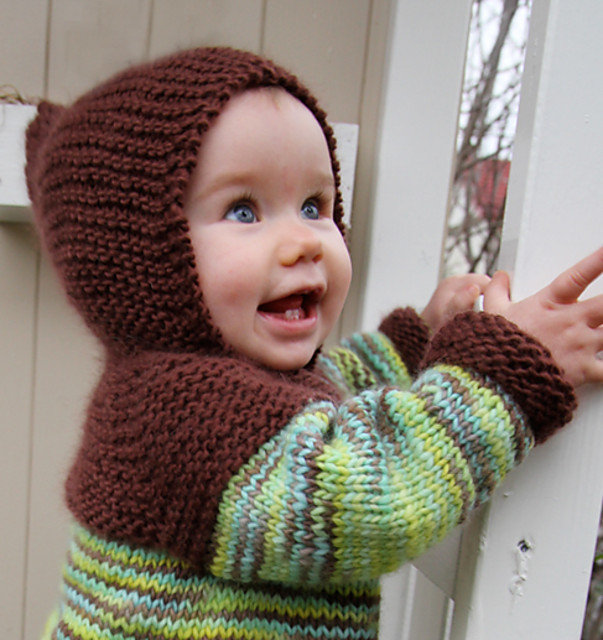 Kids Hooded Sweater Knitting Pattern