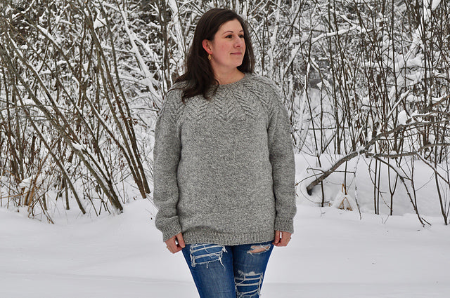 Winter Cable Sweater Knitting Pattern