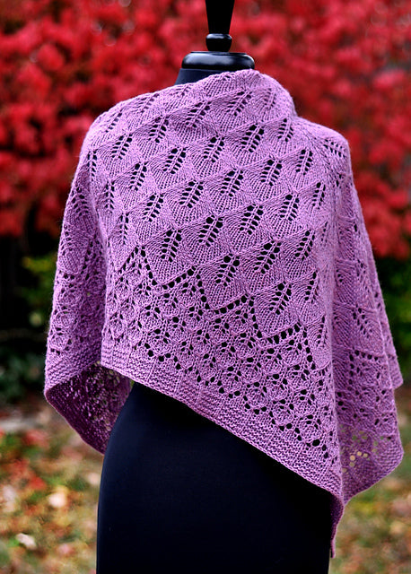 Leaf Triangle Shawl Knitting Pattern