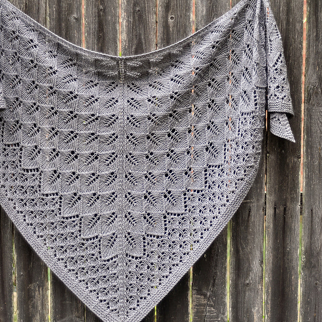 Leaf Triangle Shawl Knitting Pattern