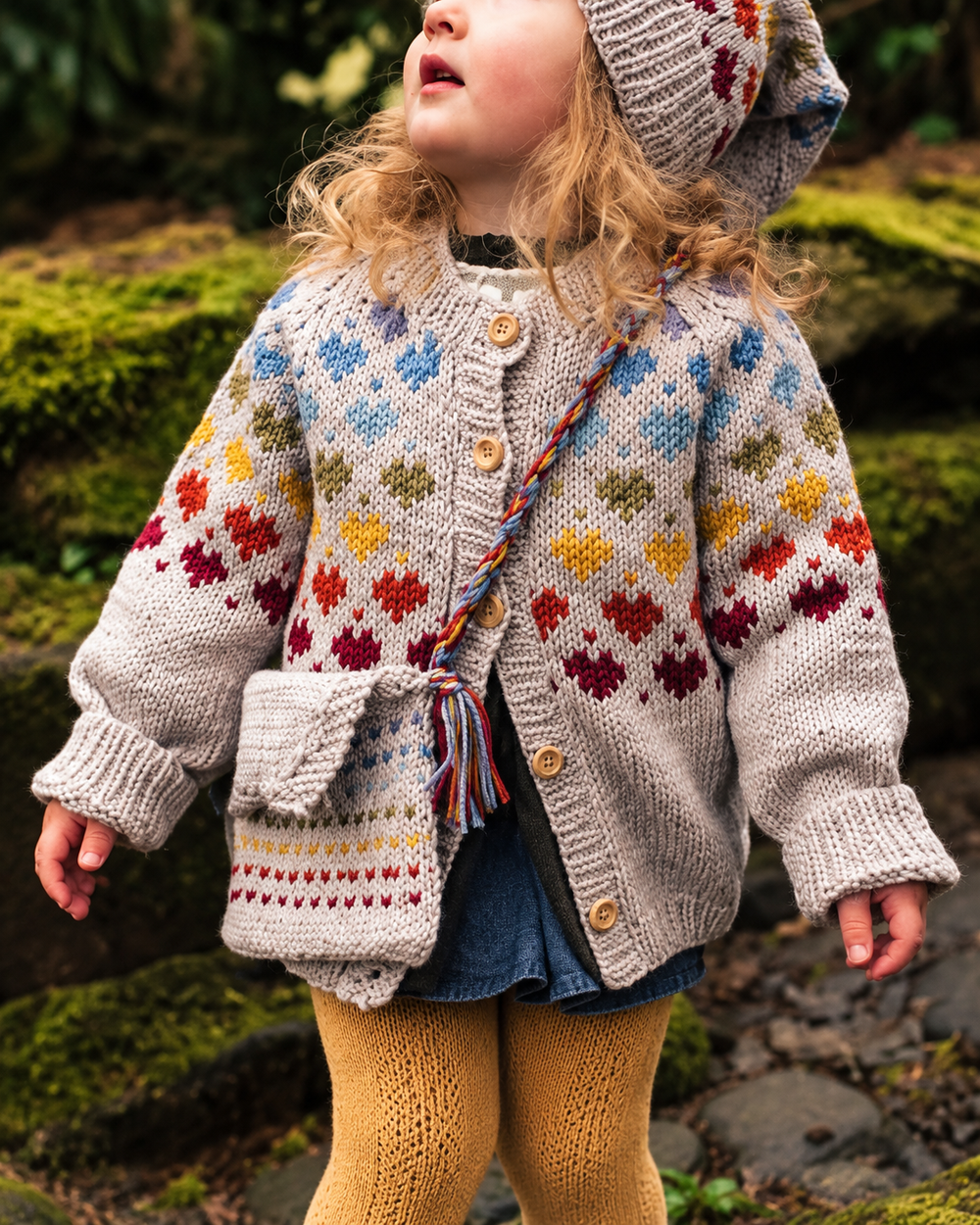 Fair Isle Kids Cardigan Knitting Pattern